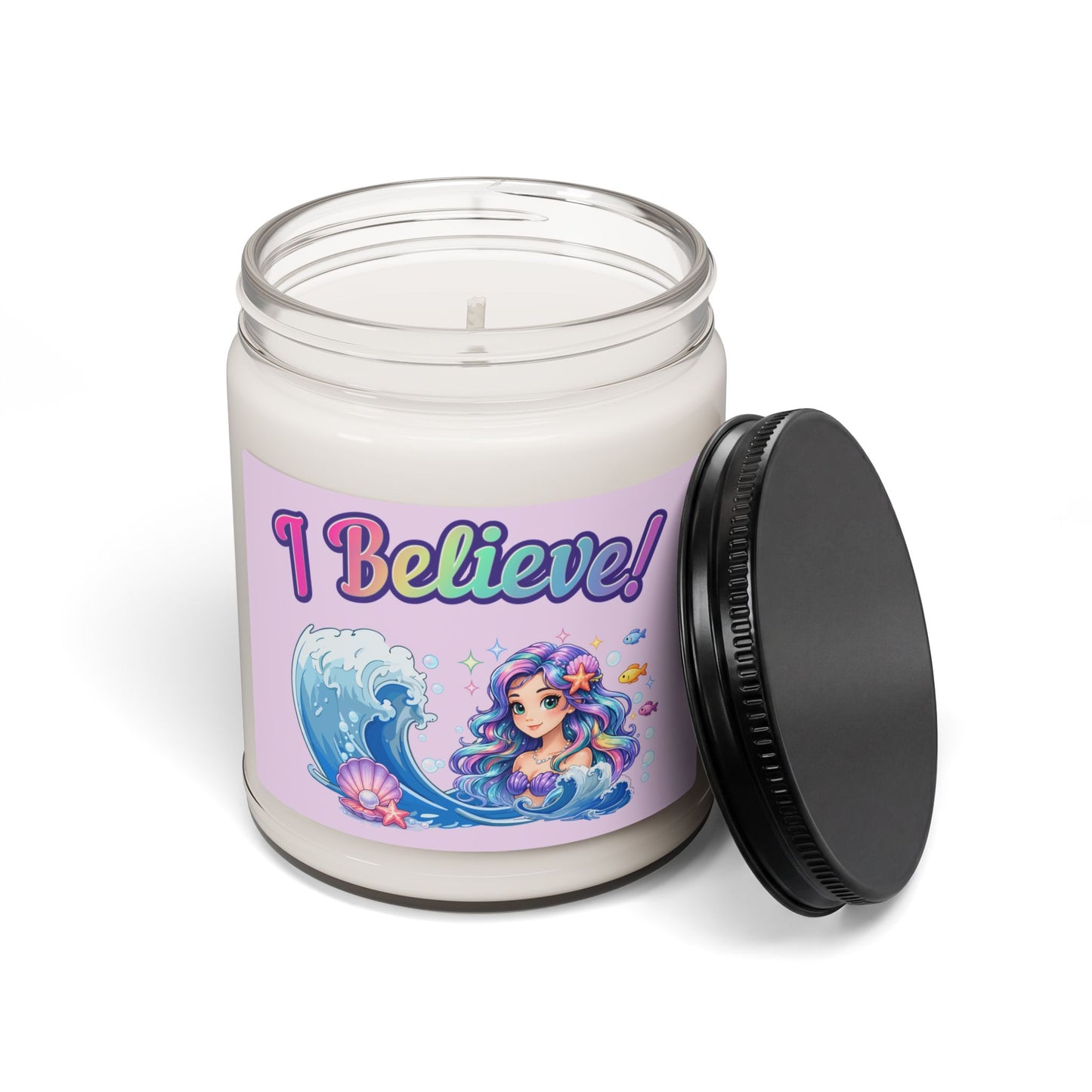 I Believe! Mermaid Scented Soy Candle | Magical Ocean Fantasy Home Decor