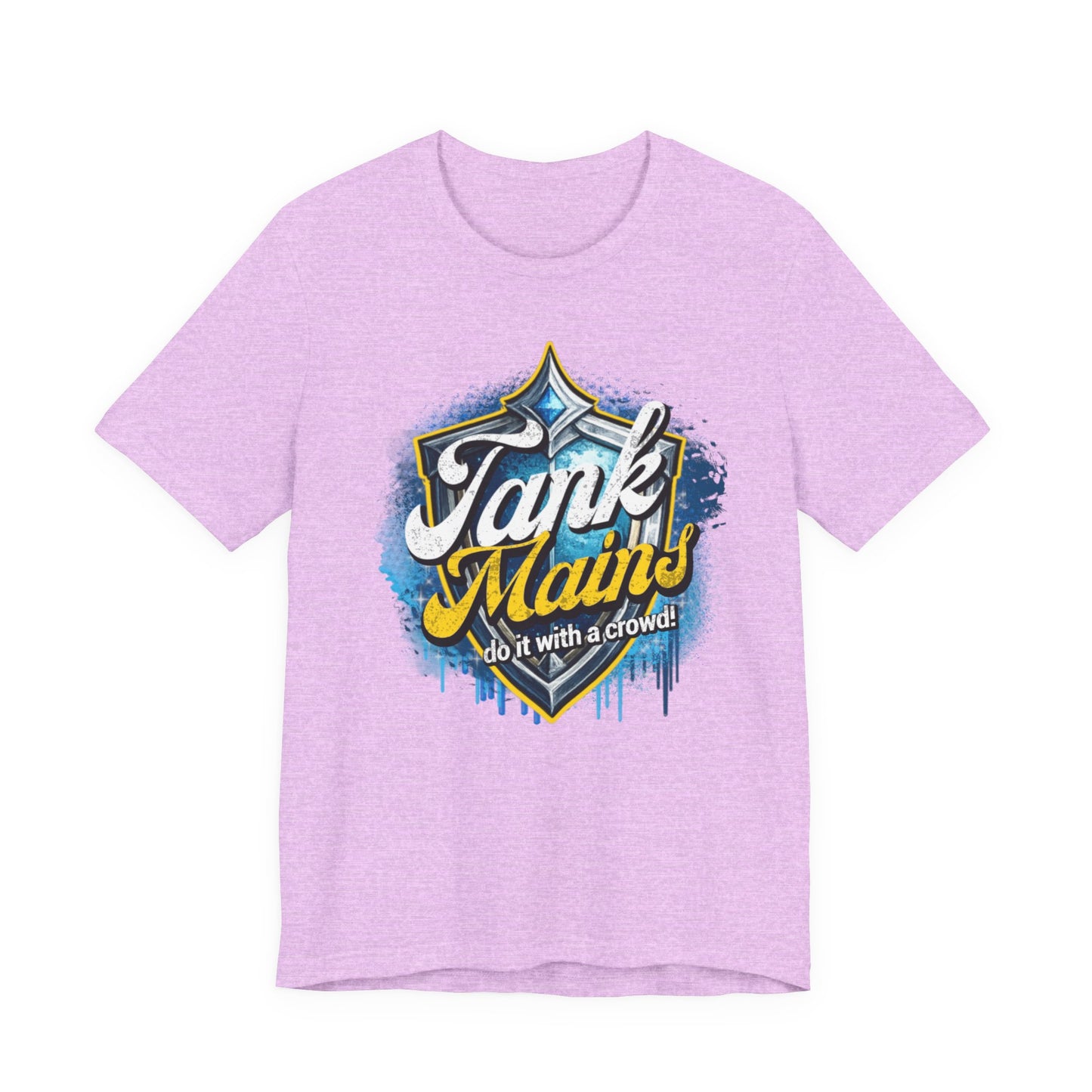 Tank Mains Gaming T‑Shirt — "Do It With a Crowd" Retro Esports Tee