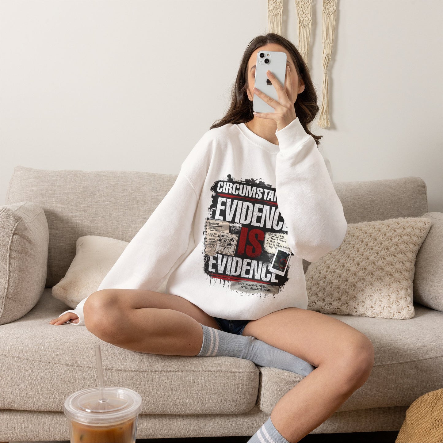 Circumstantial Evidence Is Evidence | True Crime Crewneck Sweatshirt
