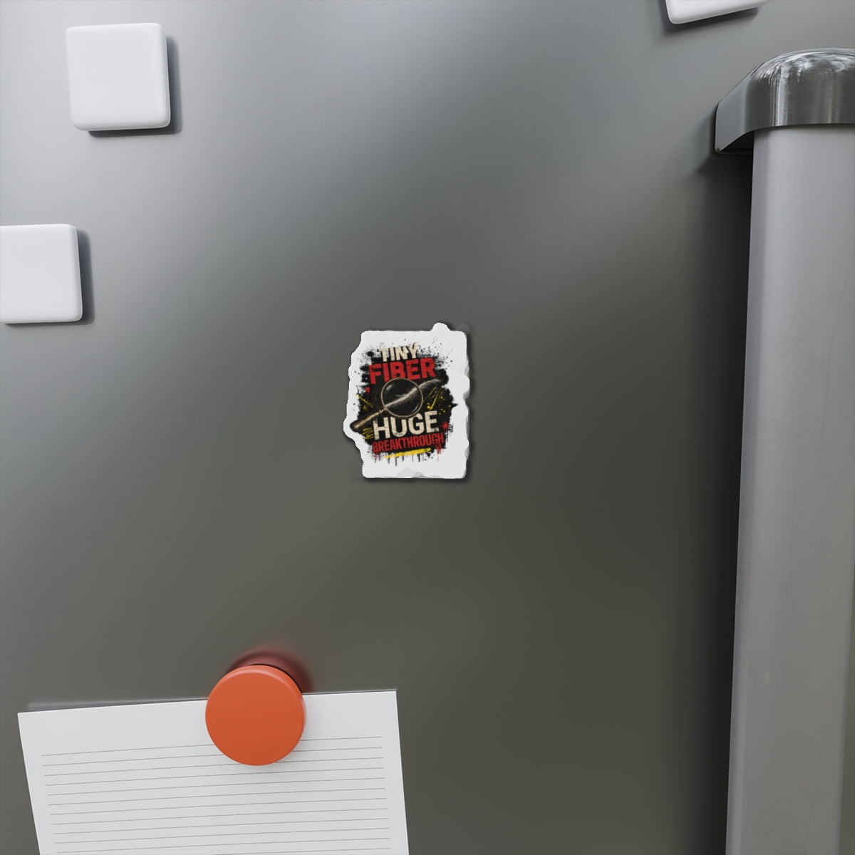 Tiny Fiber Huge Breakthrough True Crime Die-Cut Magnet