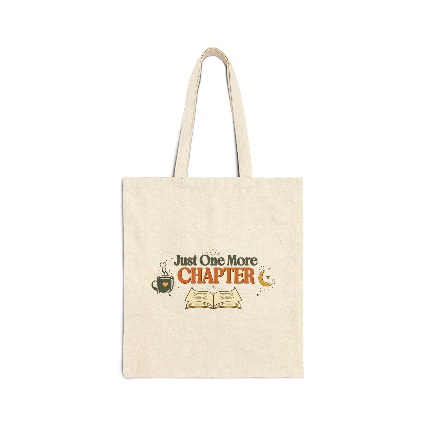 Just One More Chapter | Vintage Book Lover Cotton Canvas Tote Bag