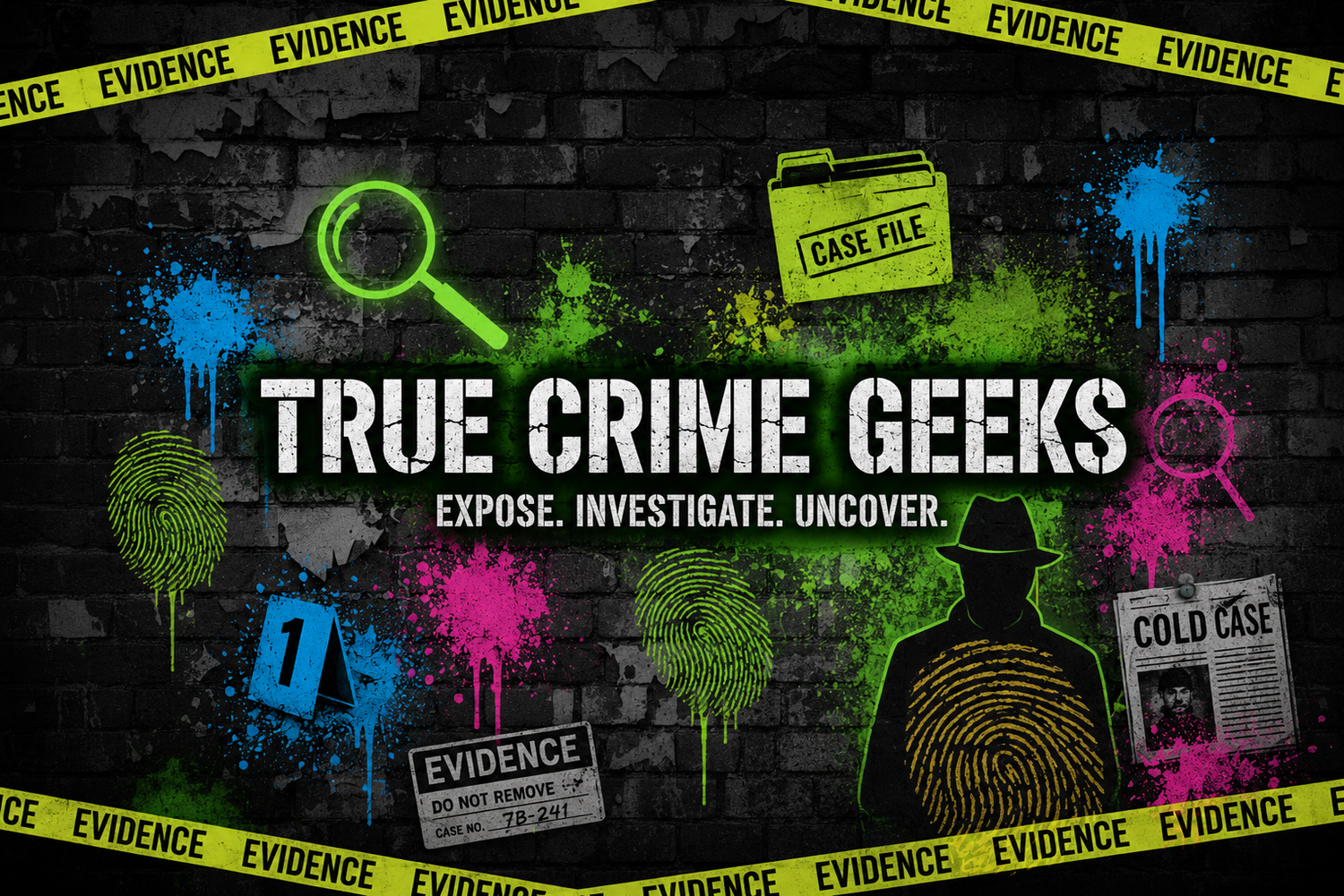True Crime Collection Cover - Neon Multi-Color