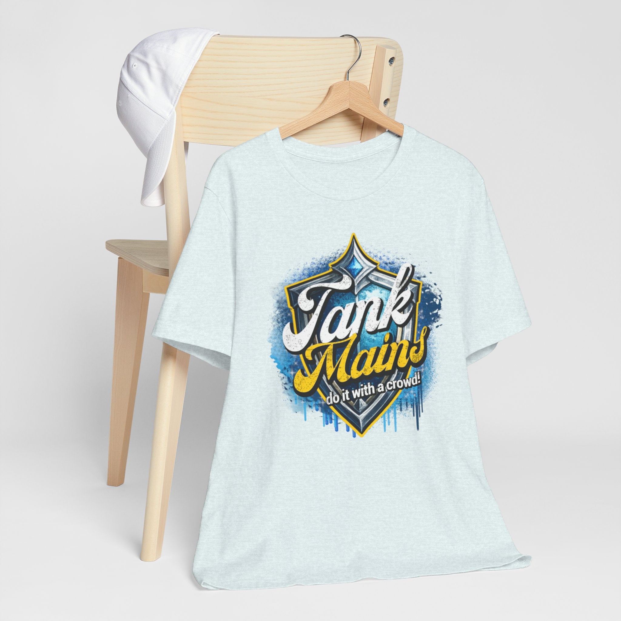 Tank Mains Gaming T‑Shirt — "Do It With a Crowd" Retro Esports Tee