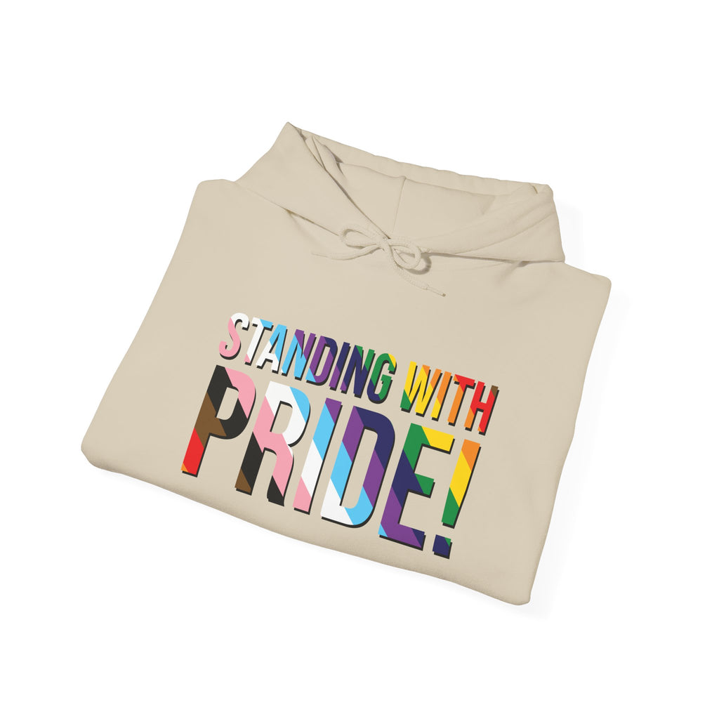 Standing With Pride Hoodie — Rainbow LGBTQ+ Ally Sweatshirt