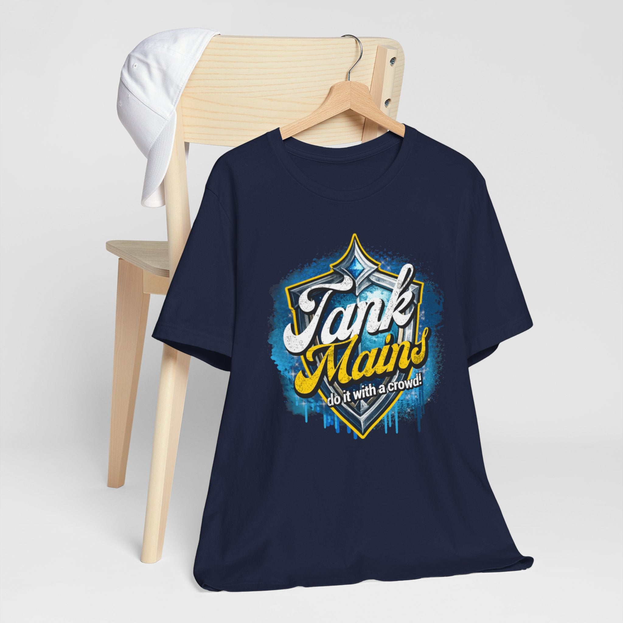 Tank Mains Gaming T‑Shirt — "Do It With a Crowd" Retro Esports Tee