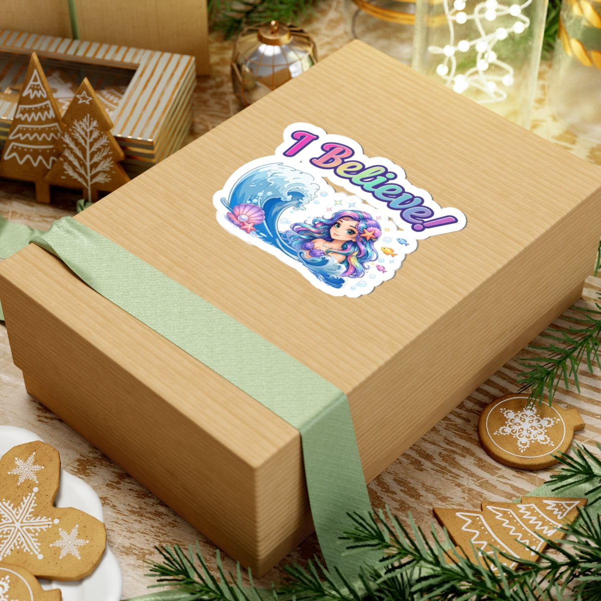 I Believe! Mermaid Vinyl Sticker | Magical Ocean Fantasy Decal