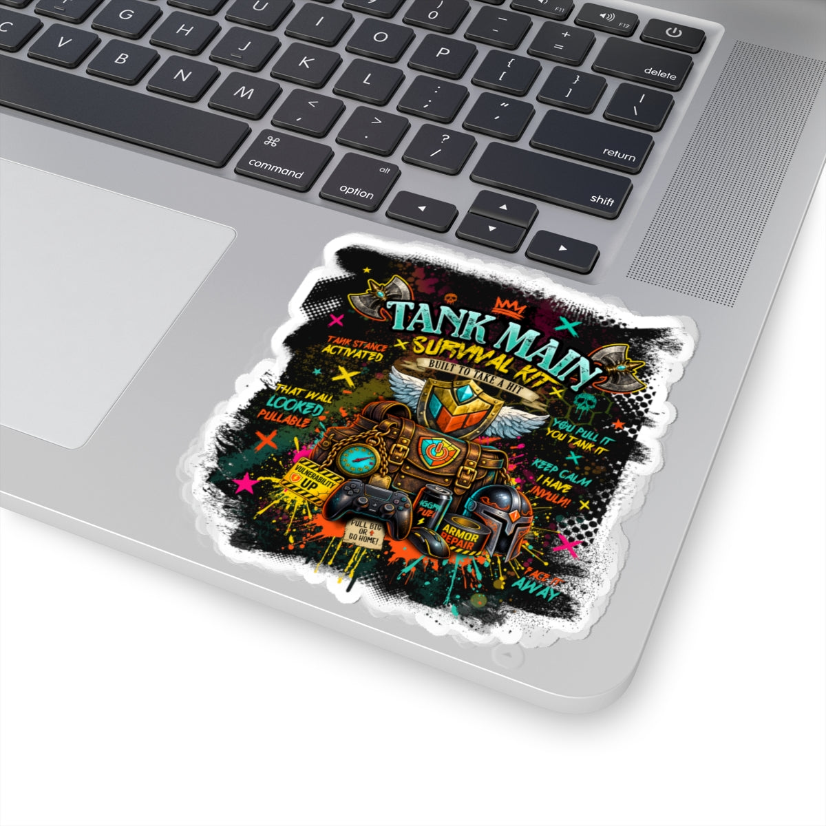 Tank Main Survival Kit | Neon Gamer Vinyl Sticker