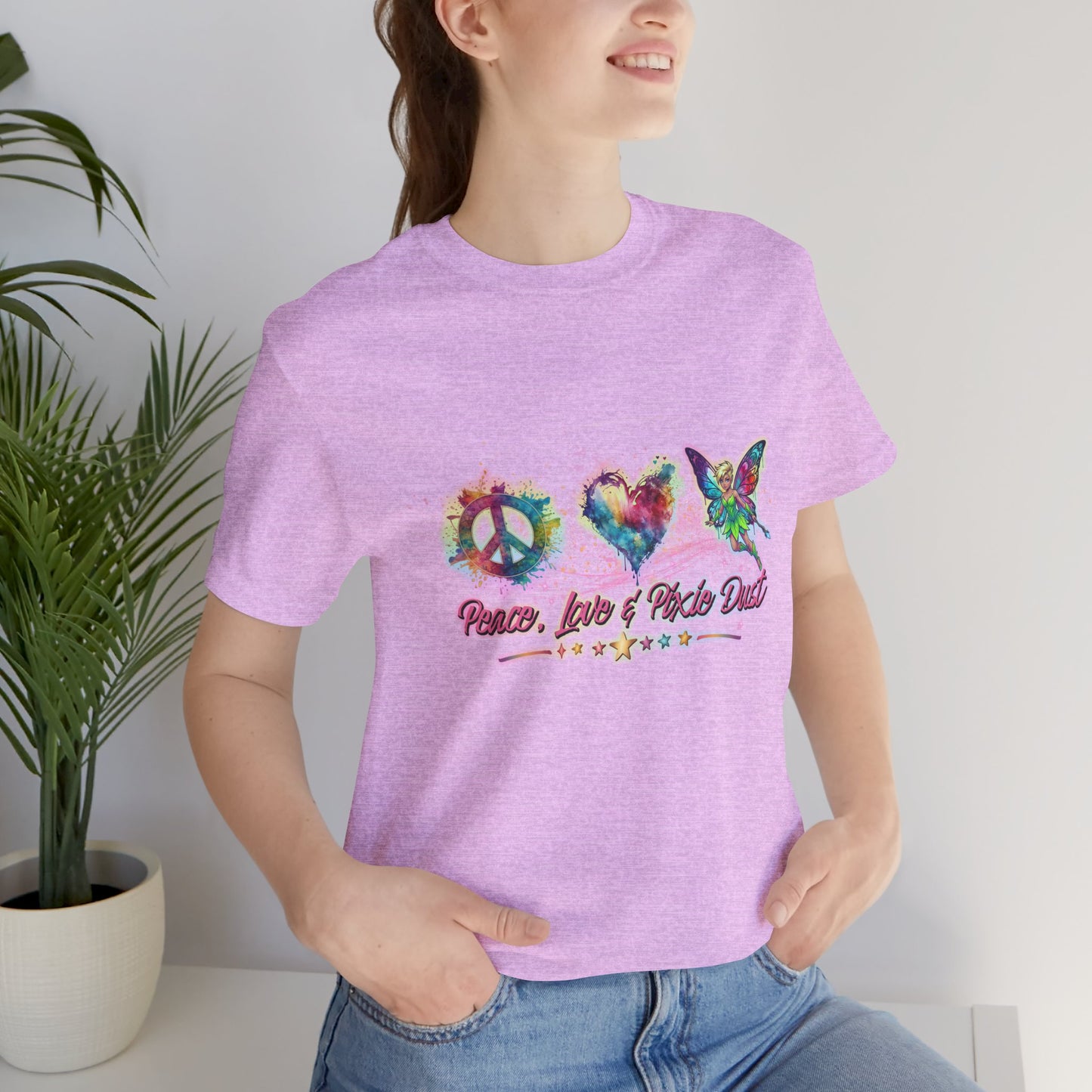 Peace, Love & Pixie Dust Watercolor Fantasy T-Shirt