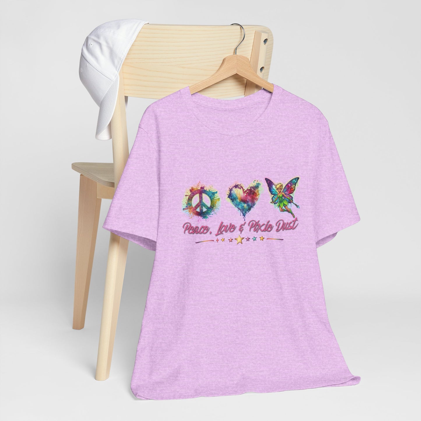 Peace, Love & Pixie Dust Watercolor Fantasy T-Shirt