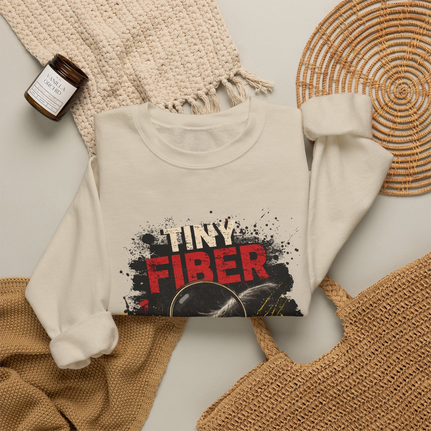 Tiny Fiber Huge Breakthrough Crewneck Sweatshirt | True Crime Forensics Pullover