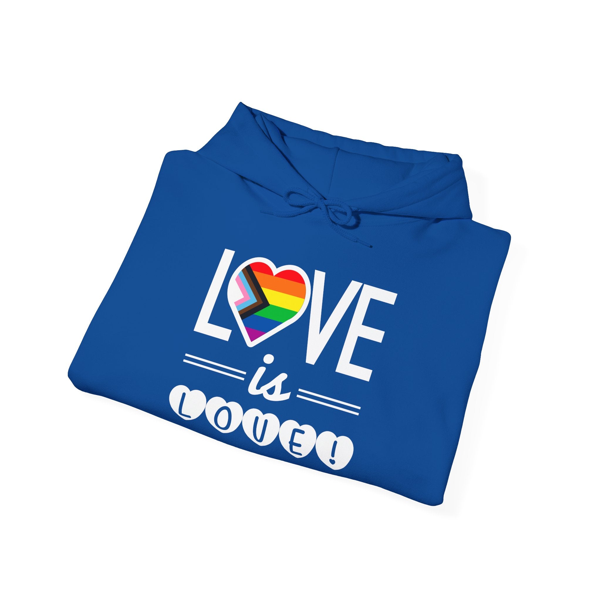 Love Is Love Hoodie — Rainbow Heart Pride Pullover