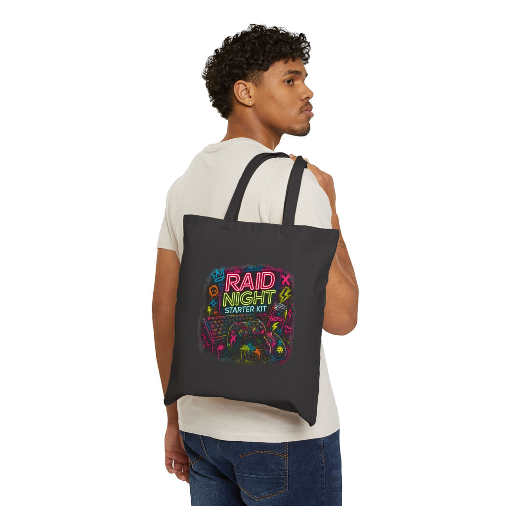 Raid Night Starter Kit | Retro Neon Gamer Tote Bag