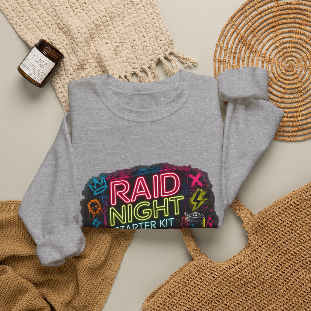 Raid Night Starter Kit | Retro Neon Gamer Sweatshirt