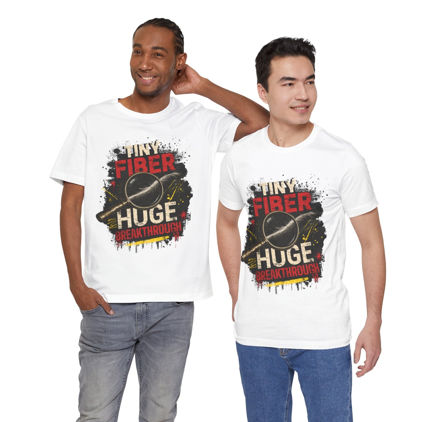 Tiny Fiber Huge Breakthrough True Crime T-Shirt | Crime Scene Investigation Tee for Detectives & Mystery Fans