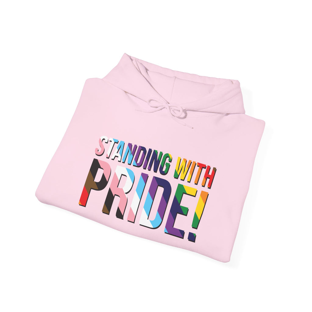 Standing With Pride Hoodie — Rainbow LGBTQ+ Ally Sweatshirt