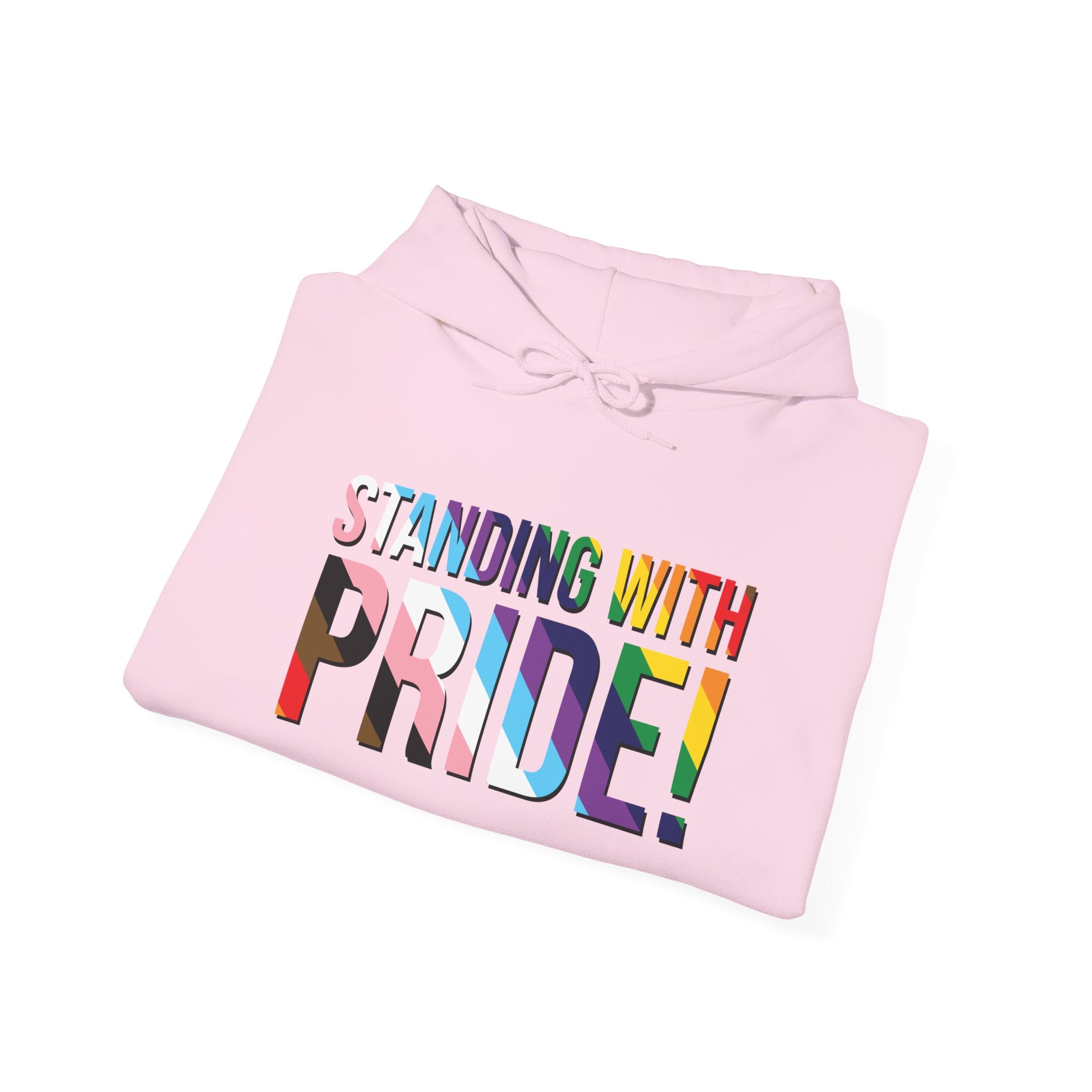 Standing With Pride Hoodie — Rainbow LGBTQ+ Ally Sweatshirt