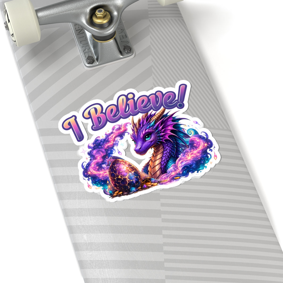 I Believe! Dragon Vinyl Sticker | Magical Fantasy Dragon Egg Decal