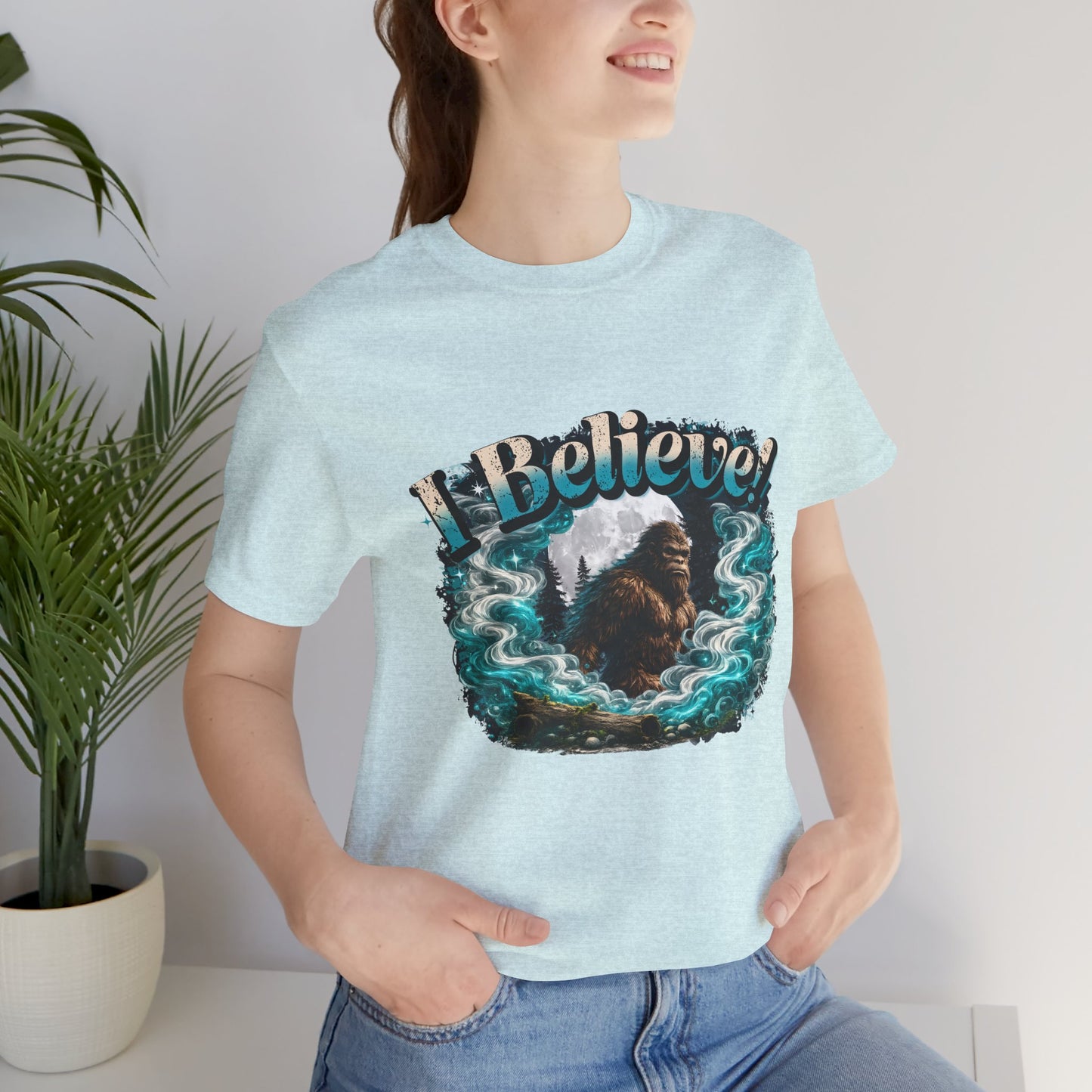 I Believe! Bigfoot T-Shirt | Sasquatch Cryptid Wilderness Graphic Tee