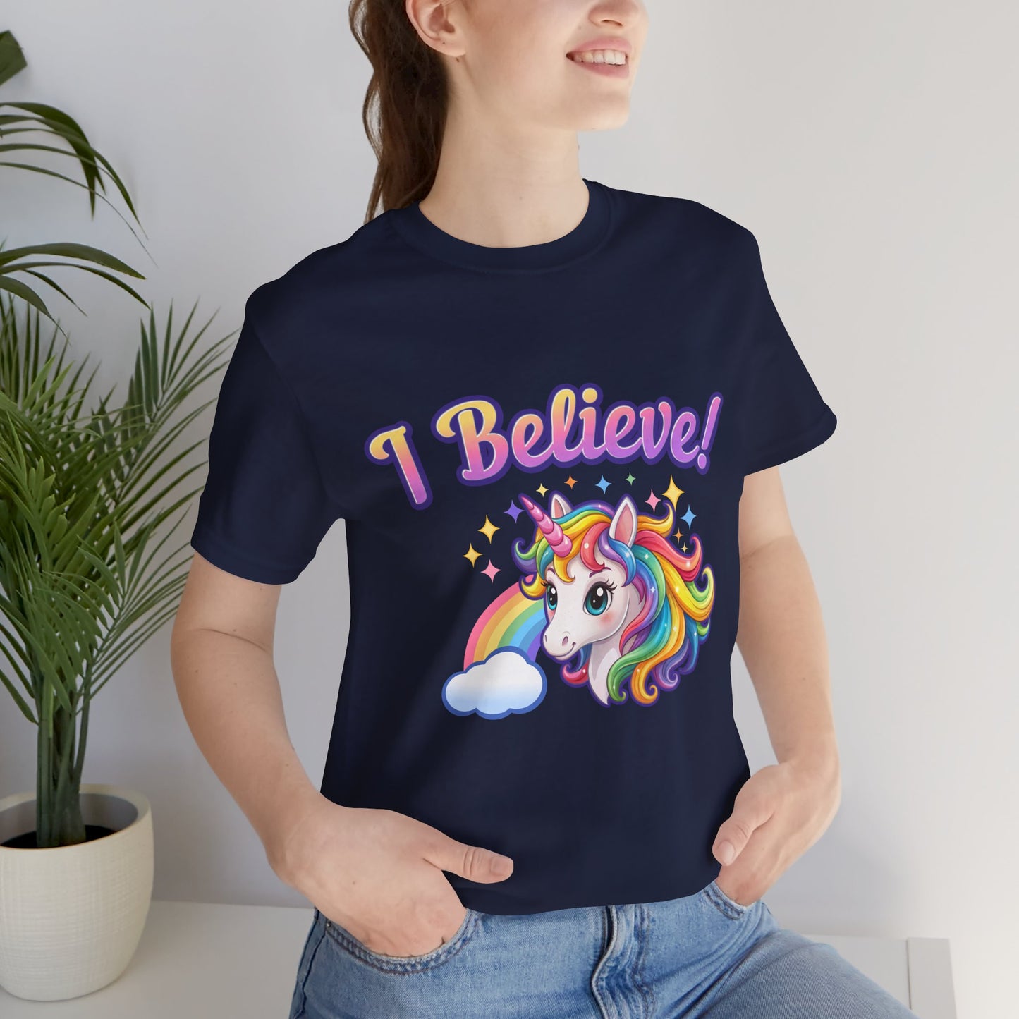 I Believe! Unicorn Fantasy T-Shirt | Magical Rainbow Mythical Creature Graphic Tee