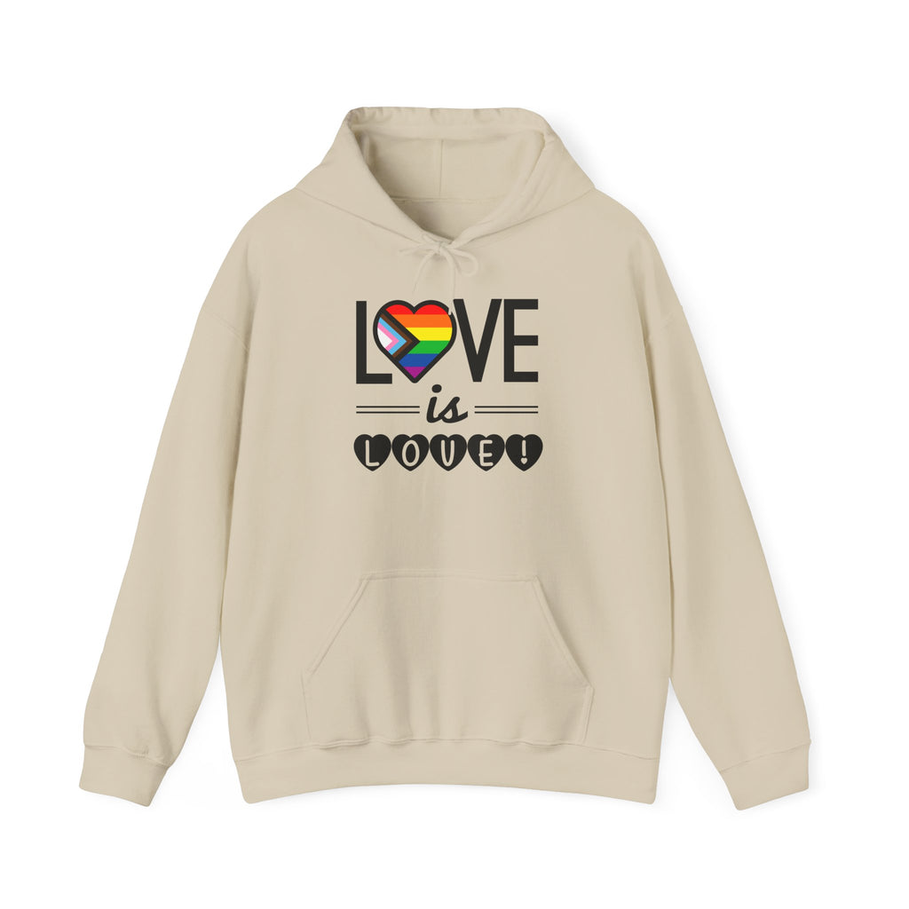 Love Is Love Hoodie — Rainbow Heart Pride Pullover