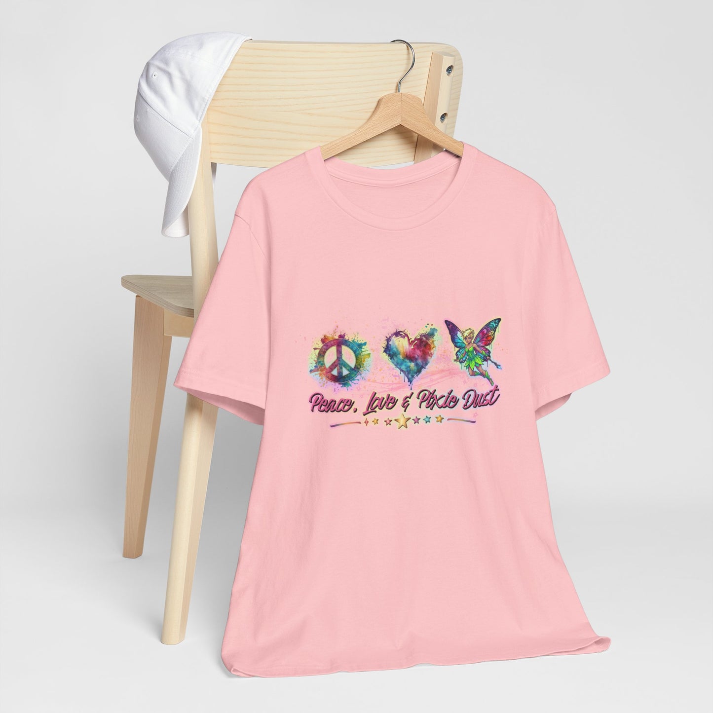 Peace, Love & Pixie Dust Watercolor Fantasy T-Shirt