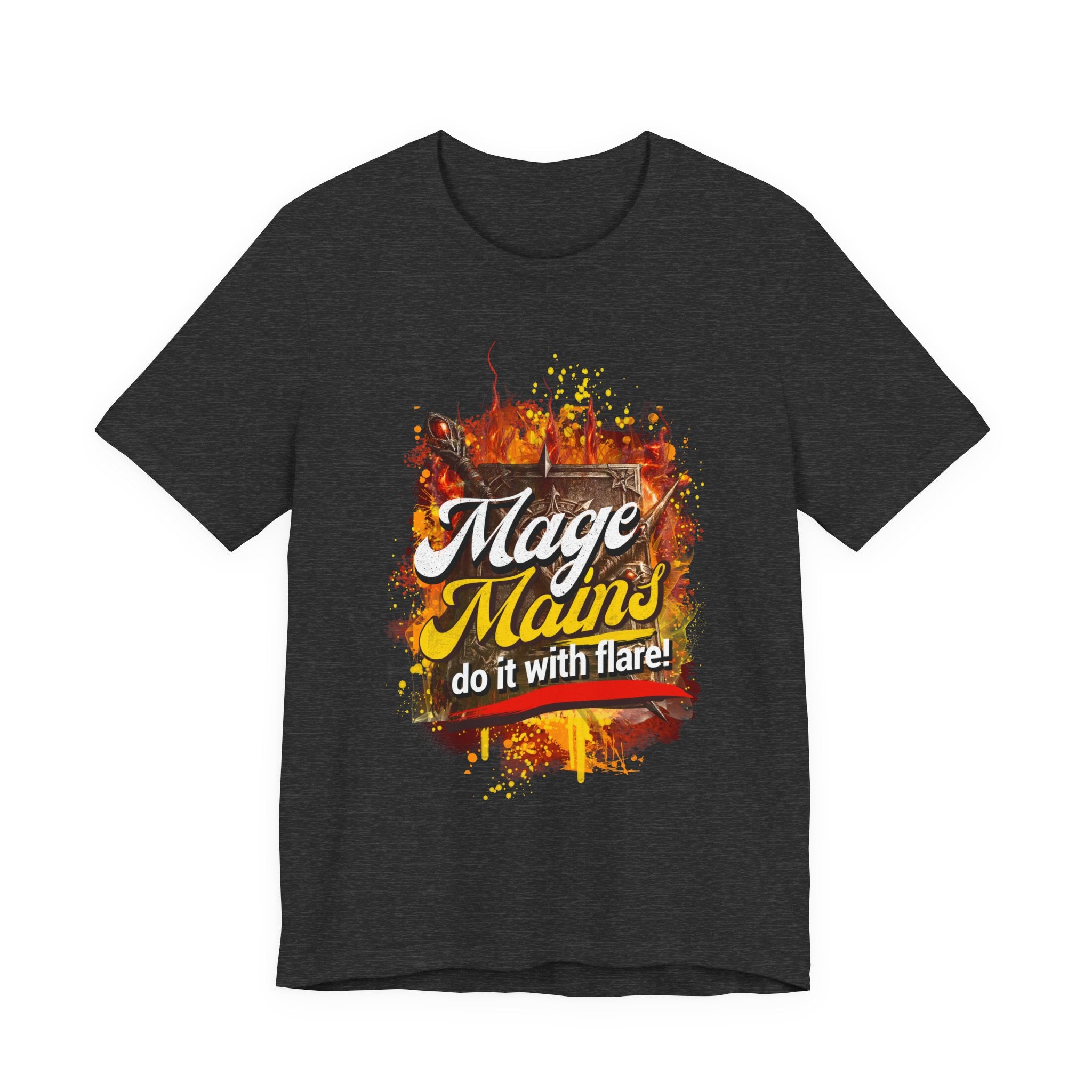 Mage Mains Tee — "Do It With Flare!" Fantasy Gamer Spellcaster T-Shirt