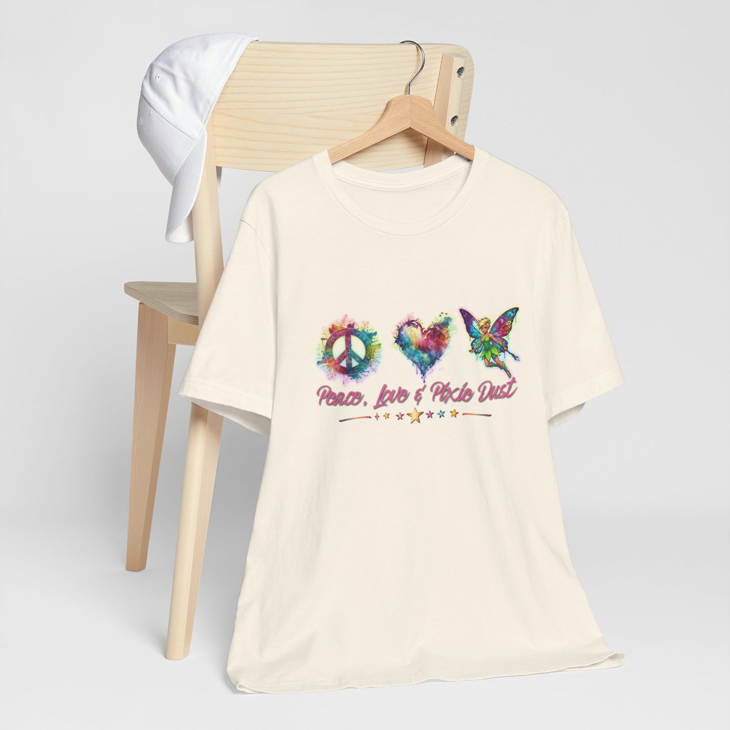 Peace, Love & Pixie Dust Watercolor Fantasy T-Shirt