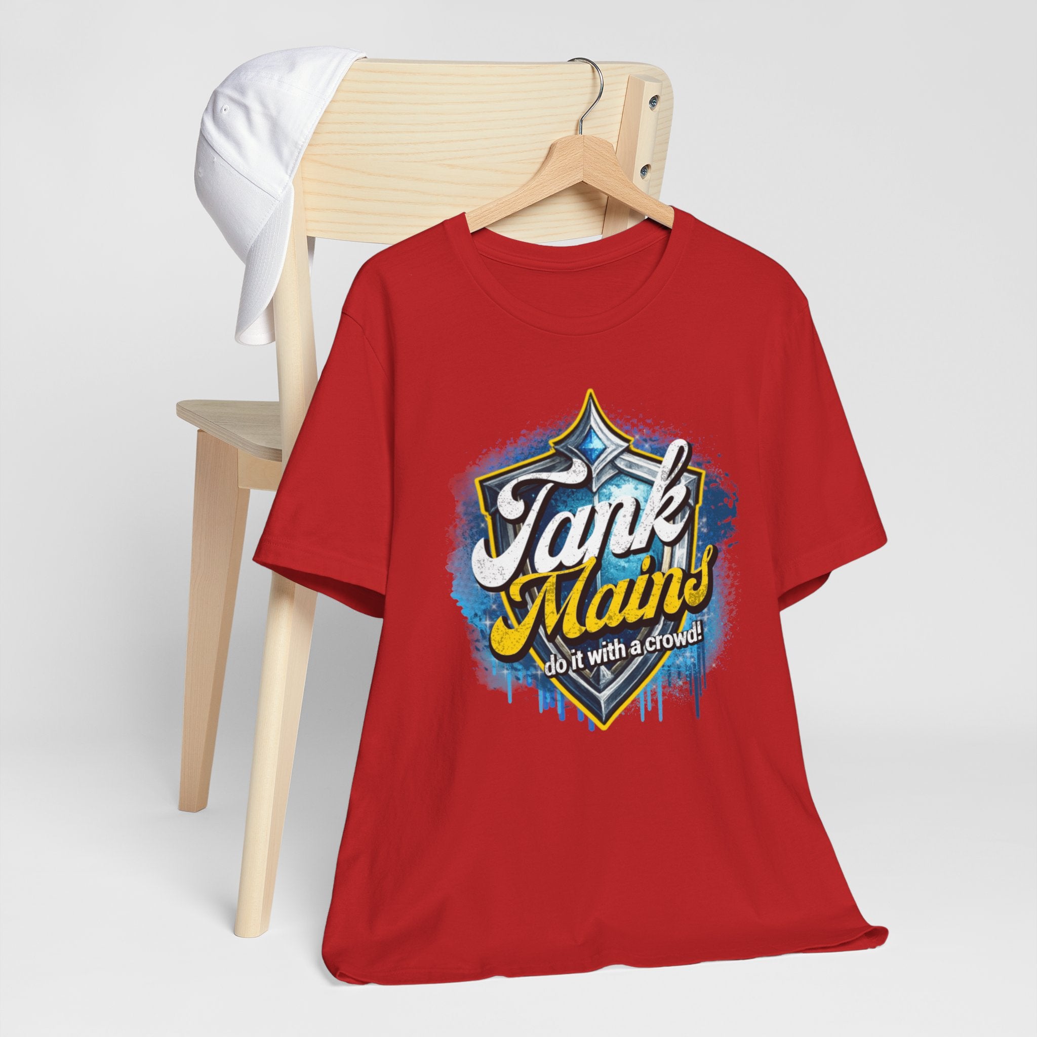 Tank Mains Gaming T‑Shirt — "Do It With a Crowd" Retro Esports Tee