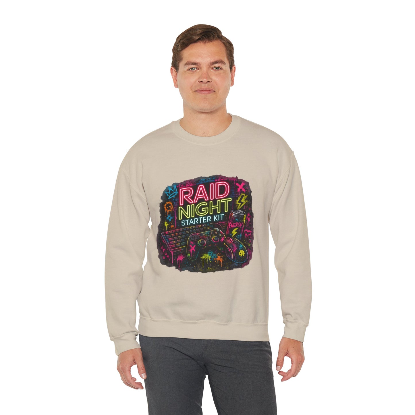 Raid Night Starter Kit | Retro Neon Gamer Sweatshirt