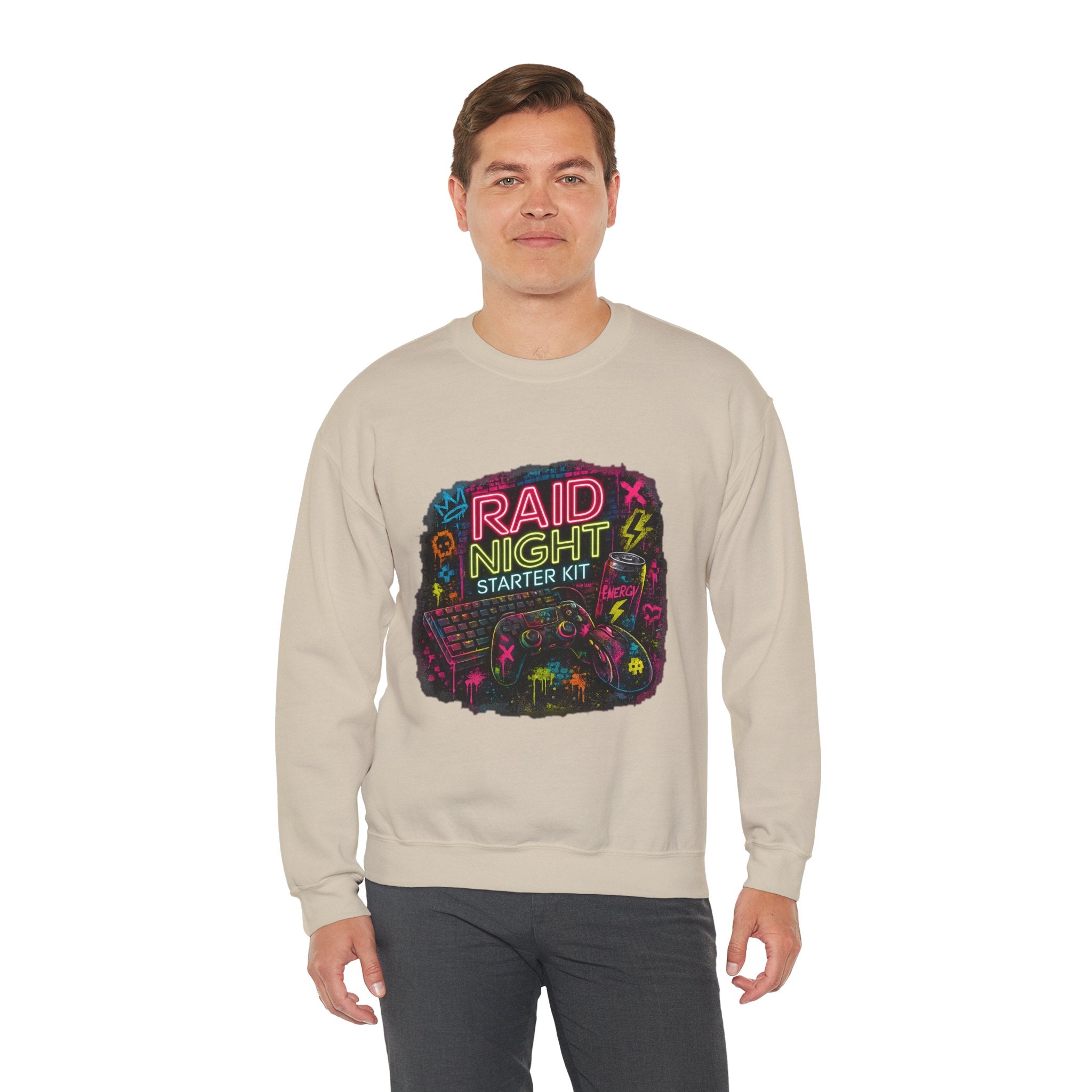 Raid Night Starter Kit | Retro Neon Gamer Sweatshirt