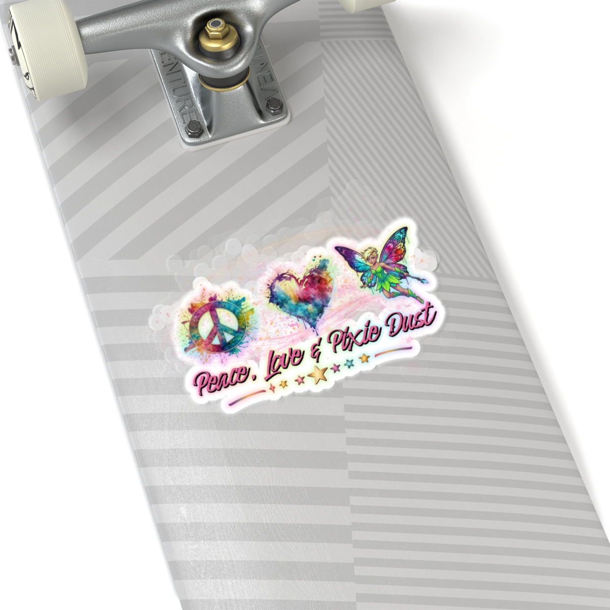 Peace, Love & Pixie Dust Fantasy Watercolor Vinyl Sticker