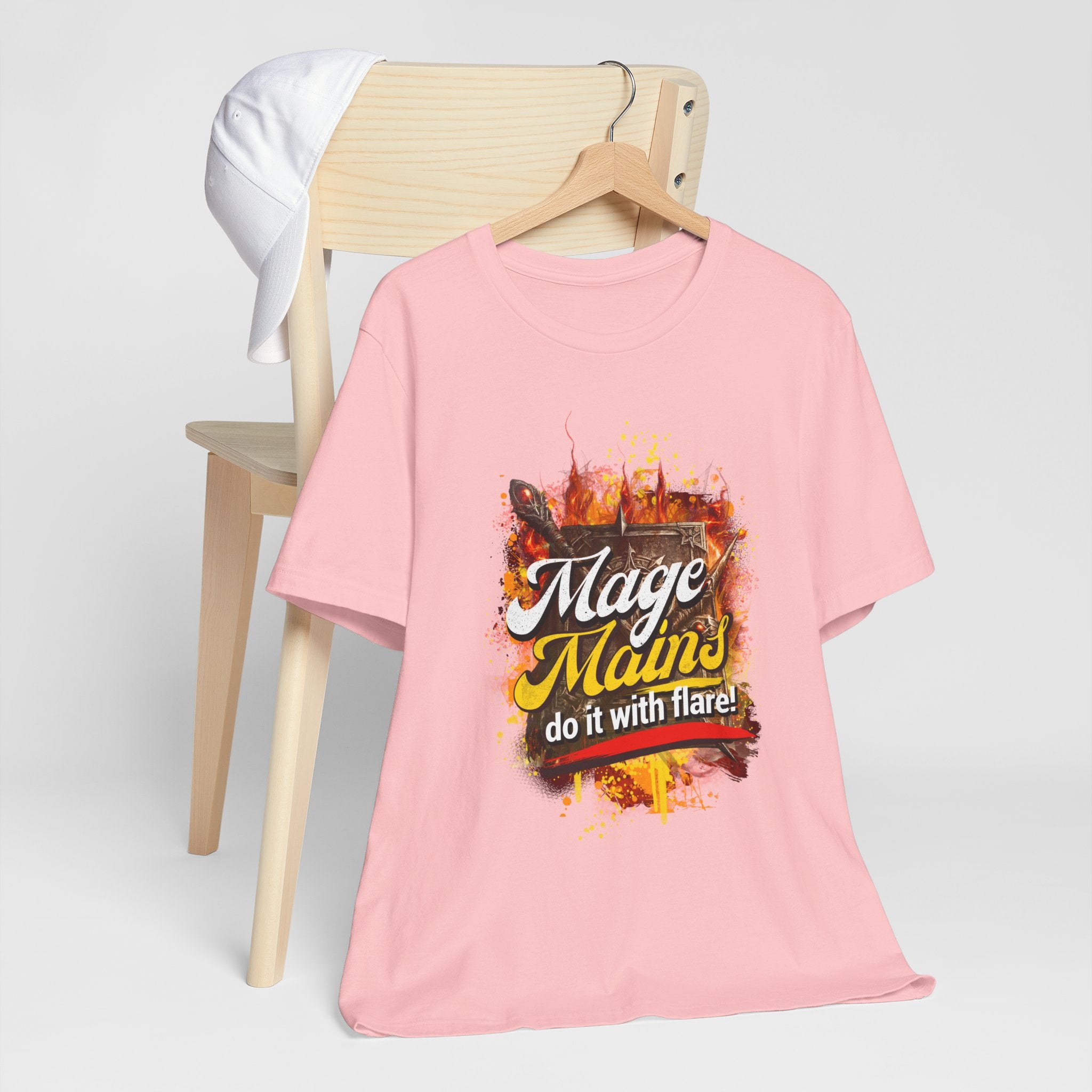 Mage Mains Tee — "Do It With Flare!" Fantasy Gamer Spellcaster T-Shirt