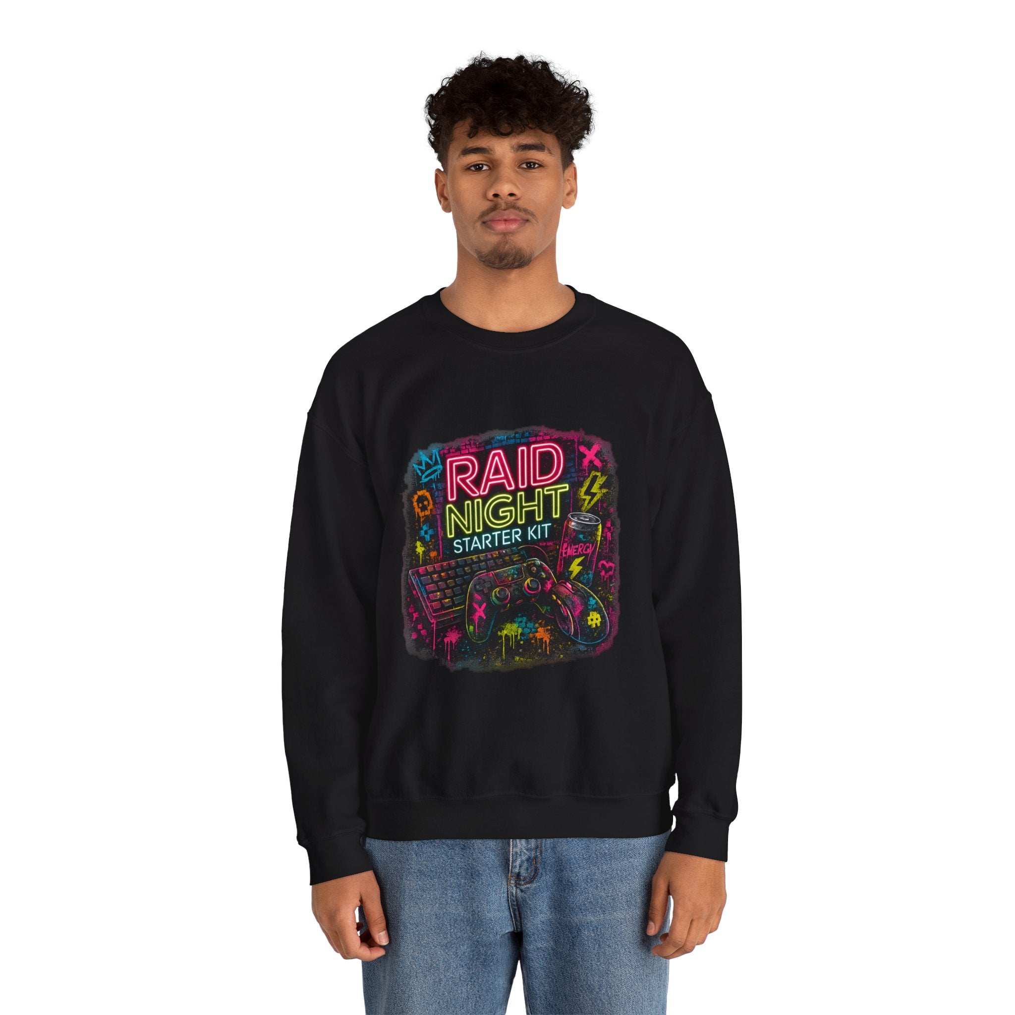 Raid Night Starter Kit | Retro Neon Gamer Sweatshirt