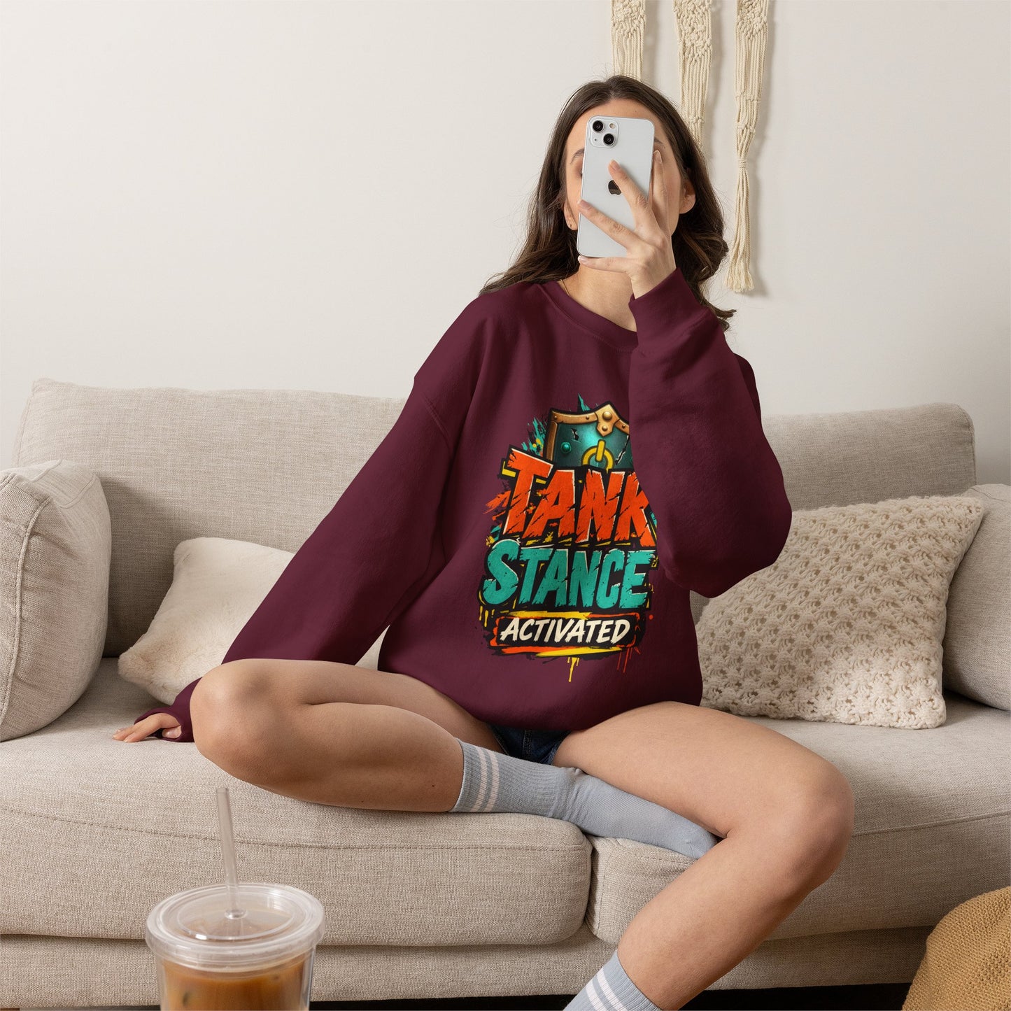 Tank Stance Activated Gamer Crewneck – Neon Graffiti Tank Main Sweatshirt