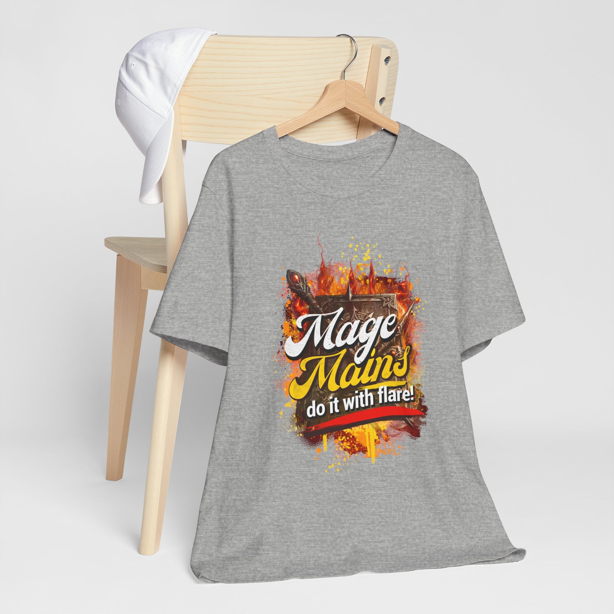 Mage Mains Tee — "Do It With Flare!" Fantasy Gamer Spellcaster T-Shirt