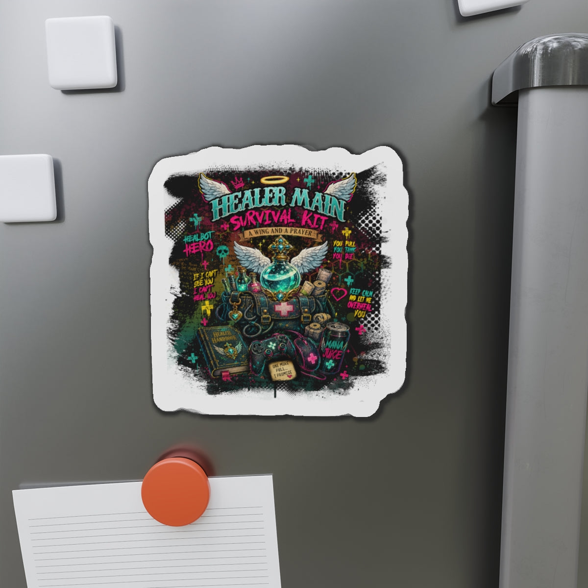 Healer Main Survival Kit Die-Cut Gamer Magnet