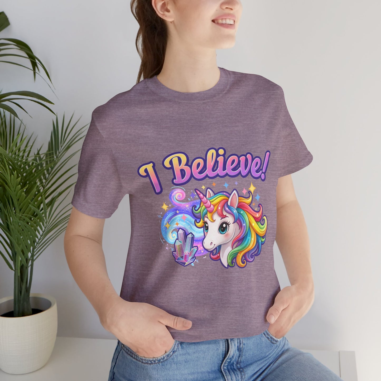 I Believe... Unicorn | Fantasy T-Shirt | Magical Rainbow Mythical Creature Graphic Tee