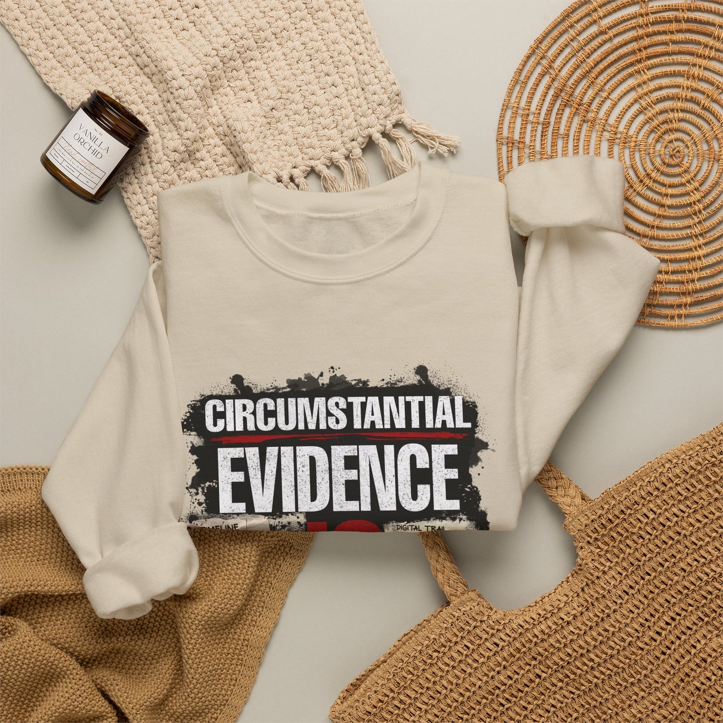 Circumstantial Evidence Is Evidence | True Crime Crewneck Sweatshirt