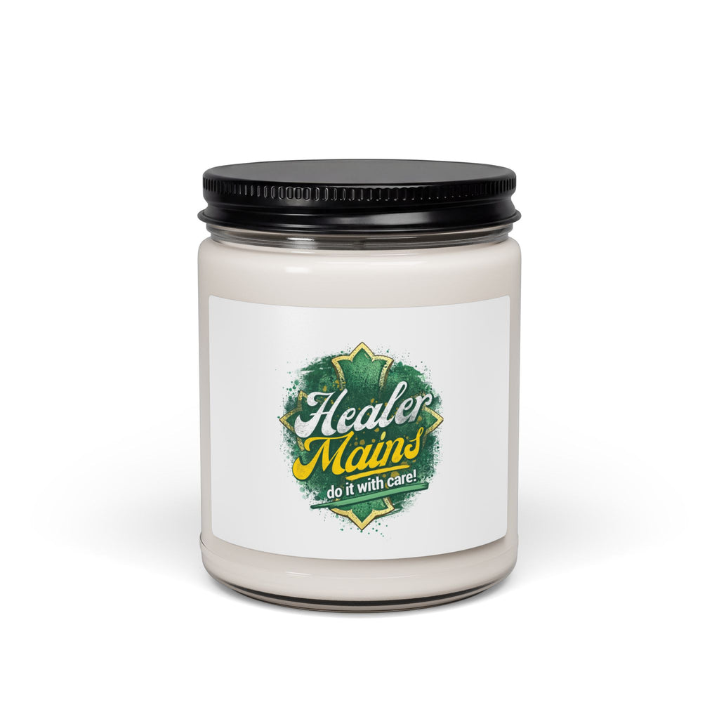 Healer Mains Scented Soy Candle — 9oz Aromatherapy Candle for Gamer or IRL Healers