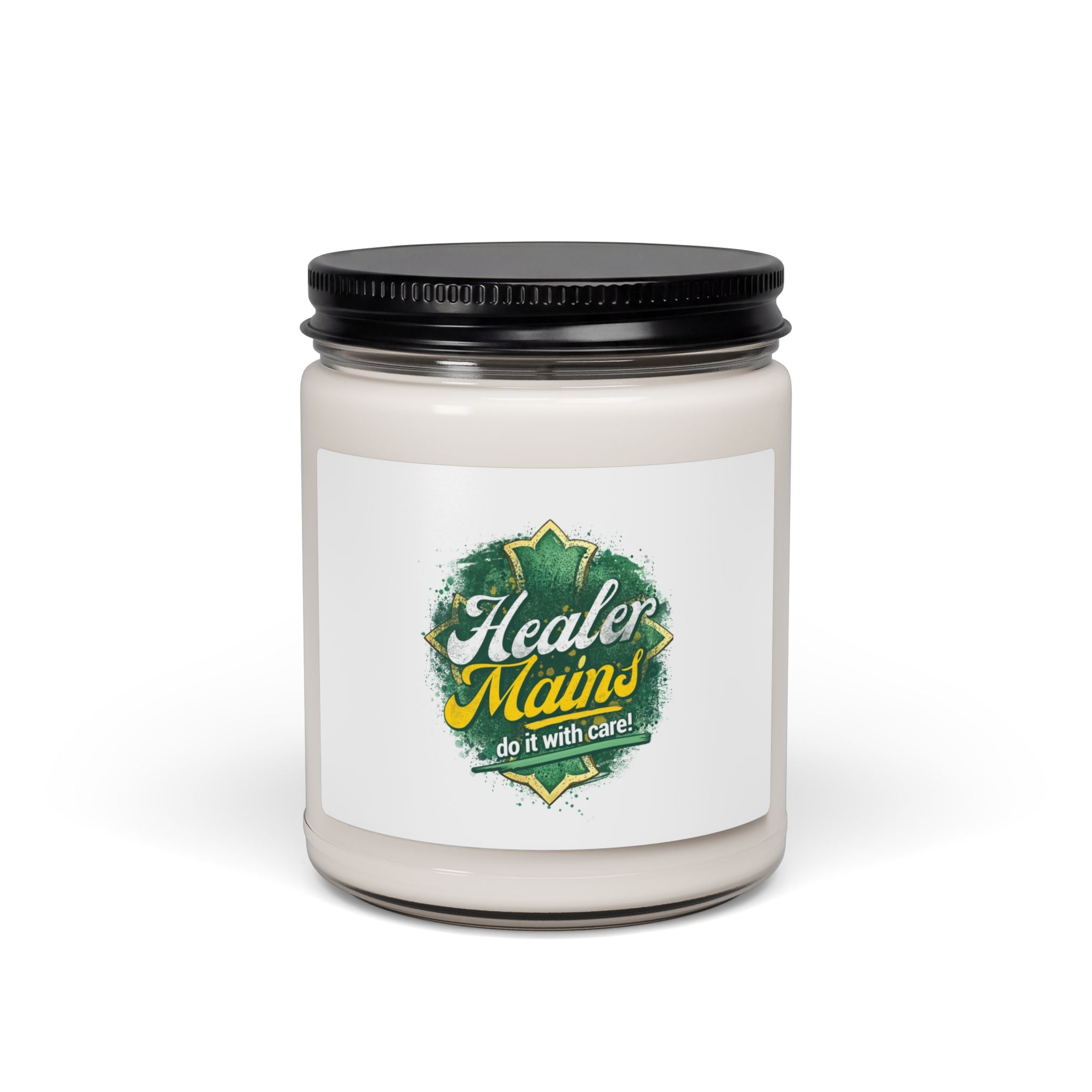 Healer Mains Scented Soy Candle — 9oz Aromatherapy Candle for Gamer or IRL Healers