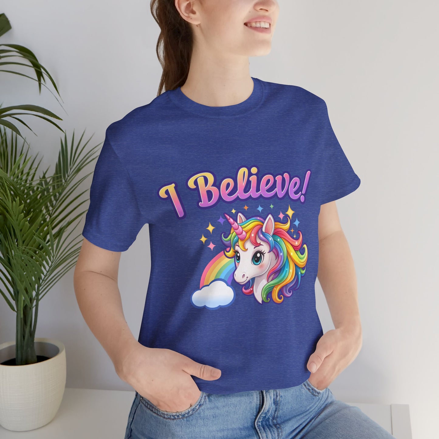 I Believe! Unicorn Fantasy T-Shirt | Magical Rainbow Mythical Creature Graphic Tee