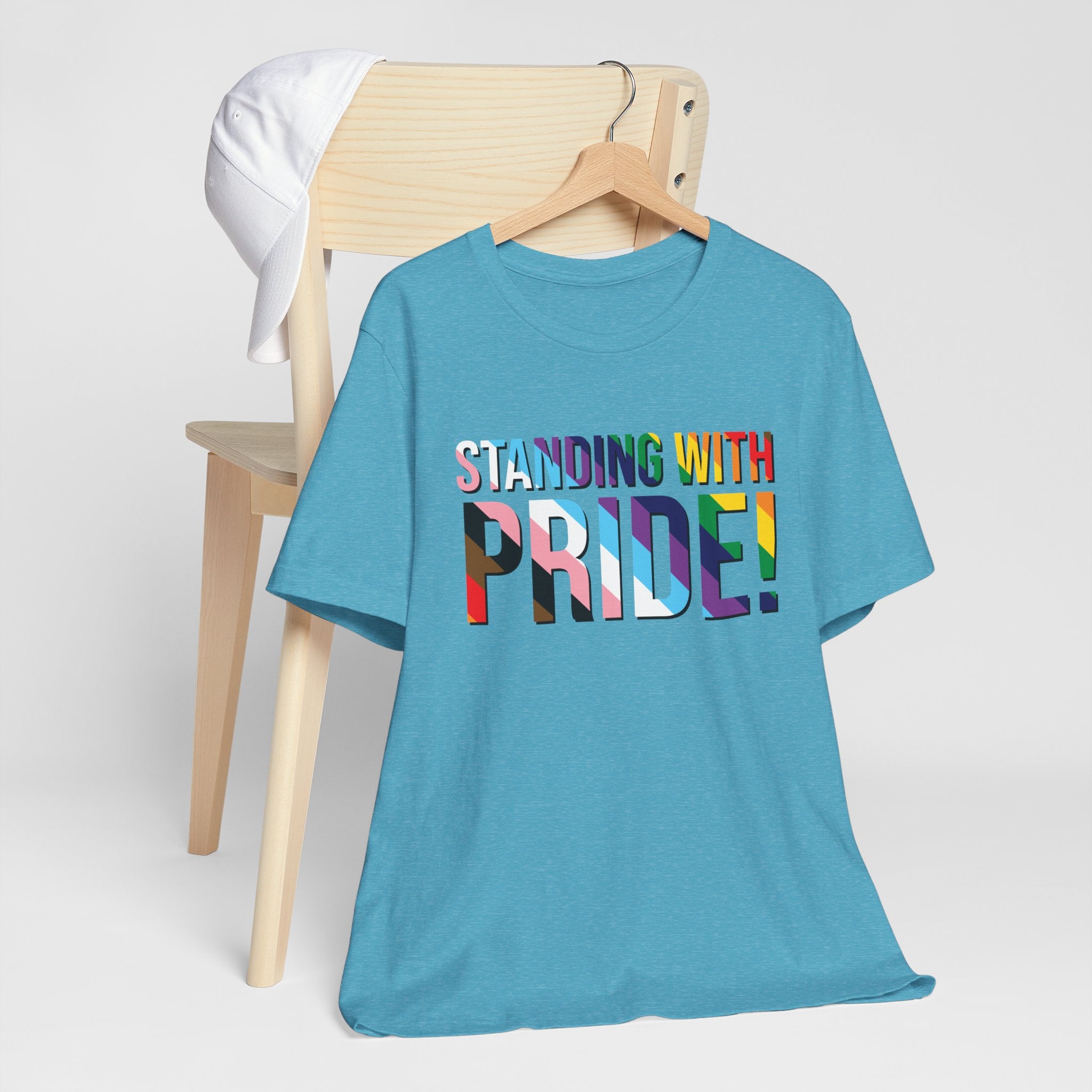 Standing With Pride T-Shirt — Rainbow Ally LGBTQ+ Support Tee