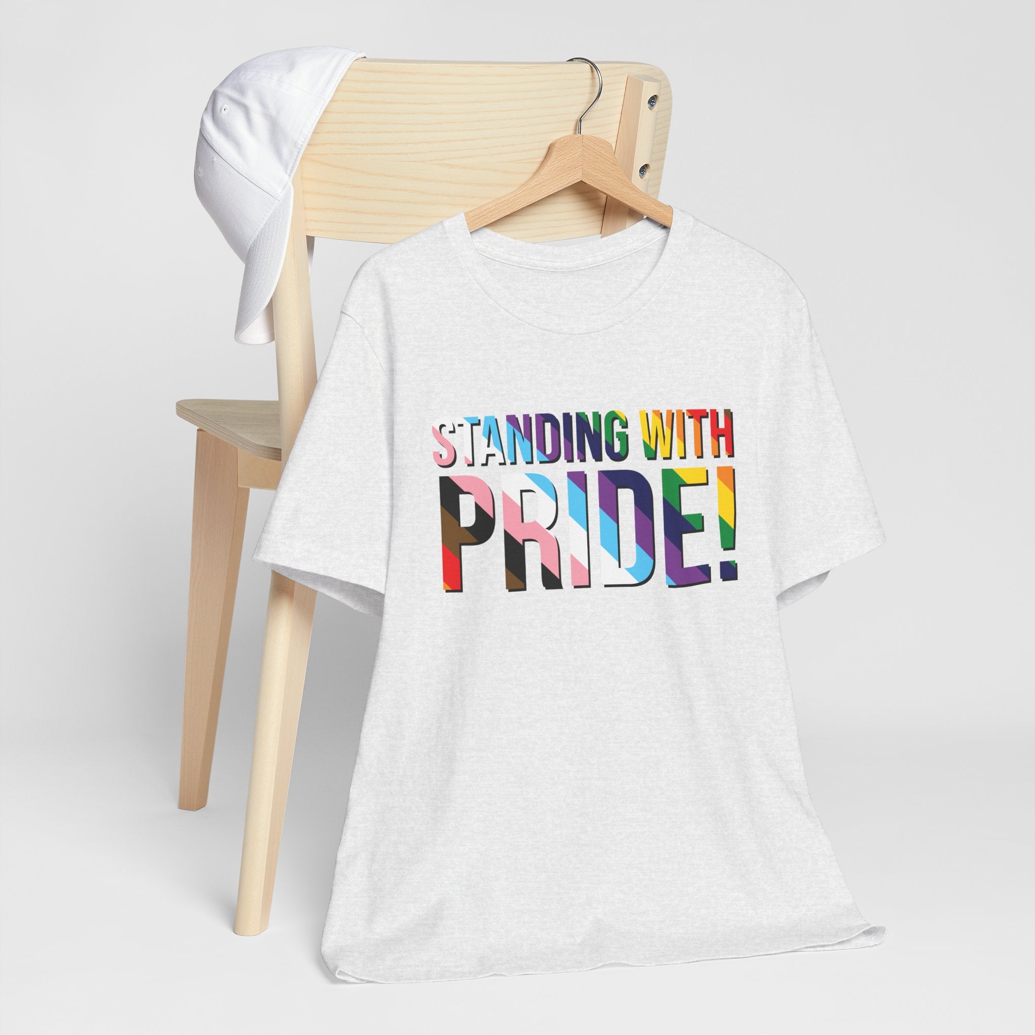 Standing With Pride T-Shirt — Rainbow Ally LGBTQ+ Support Tee
