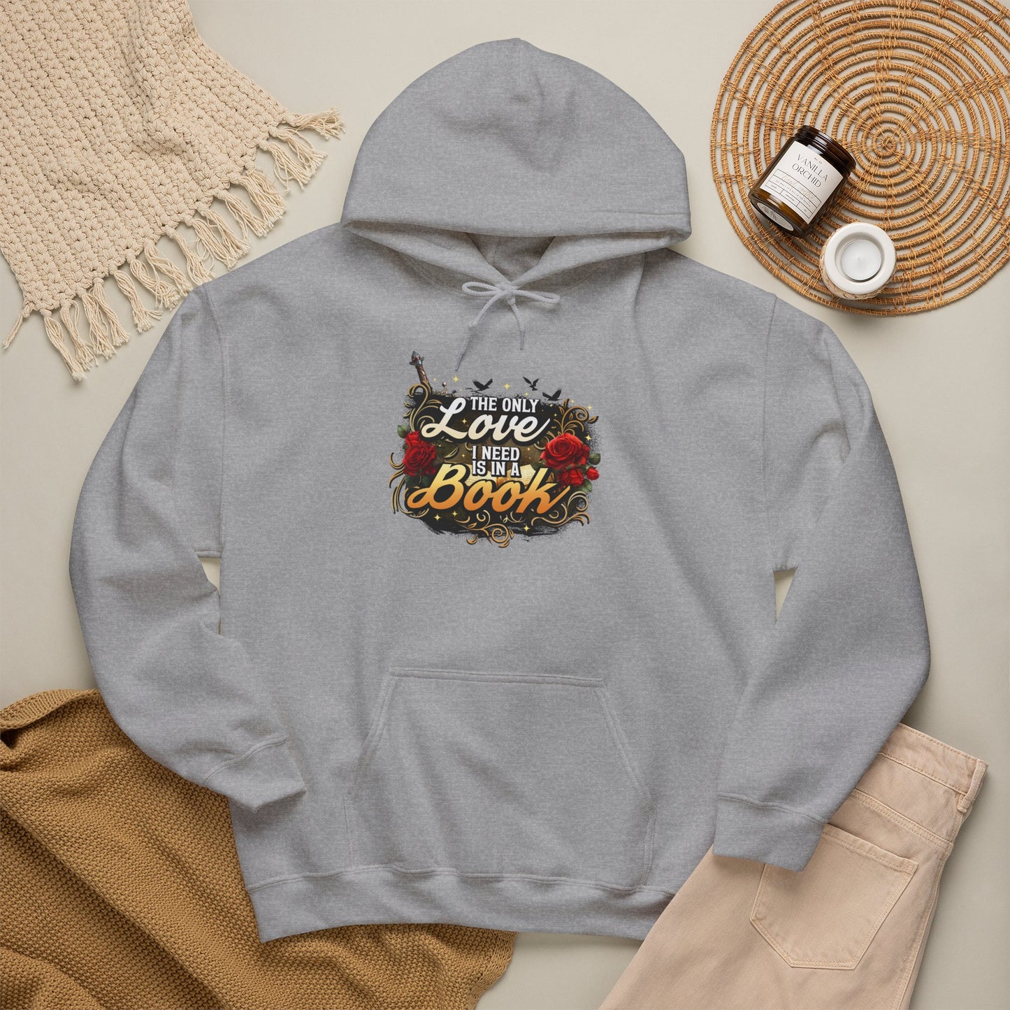 The Only Love I Need Is in a Book Hoodie | BookTok Romantasy Hoodie