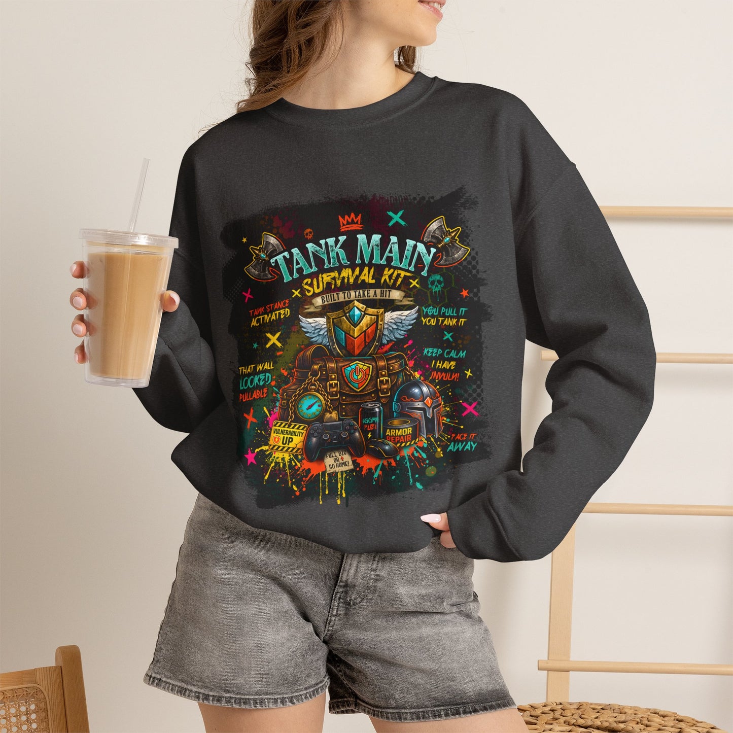 Tank Main Survival Kit | Fantasy Gamer Sweatshirt