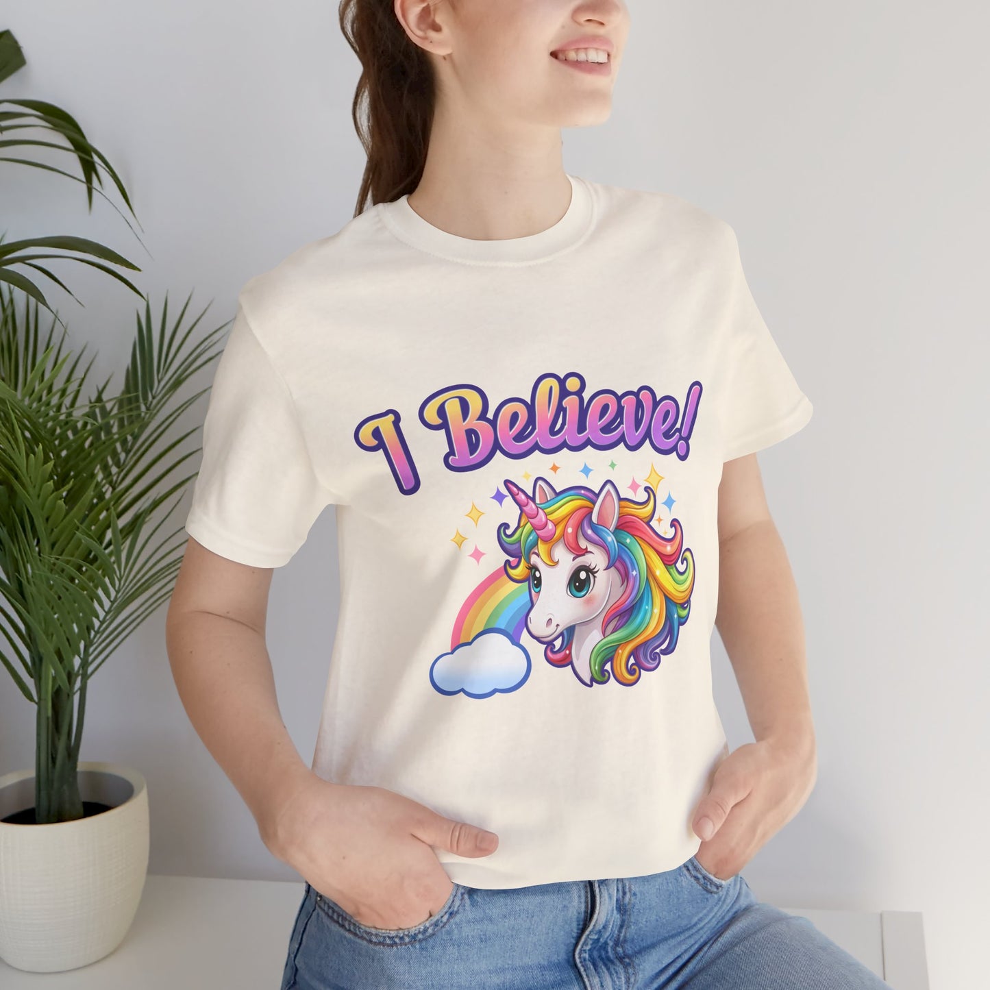 I Believe! Unicorn Fantasy T-Shirt | Magical Rainbow Mythical Creature Graphic Tee