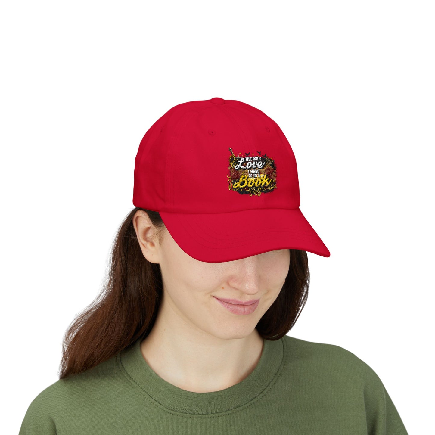 The Only Love I Need Is in a Book Dad Cap | BookTok Embroidered Hat