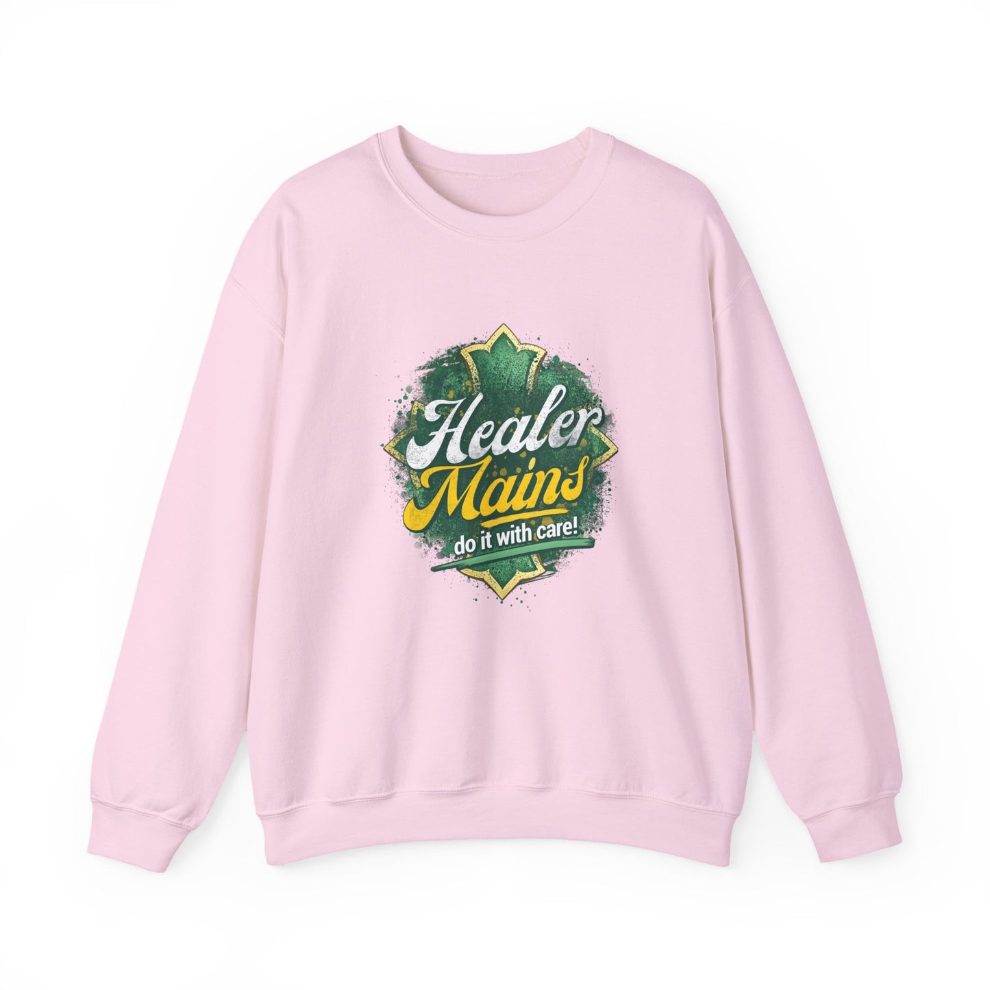 Healer Mains Crewneck Sweatshirt — Gamer RPG Healing Support Tee