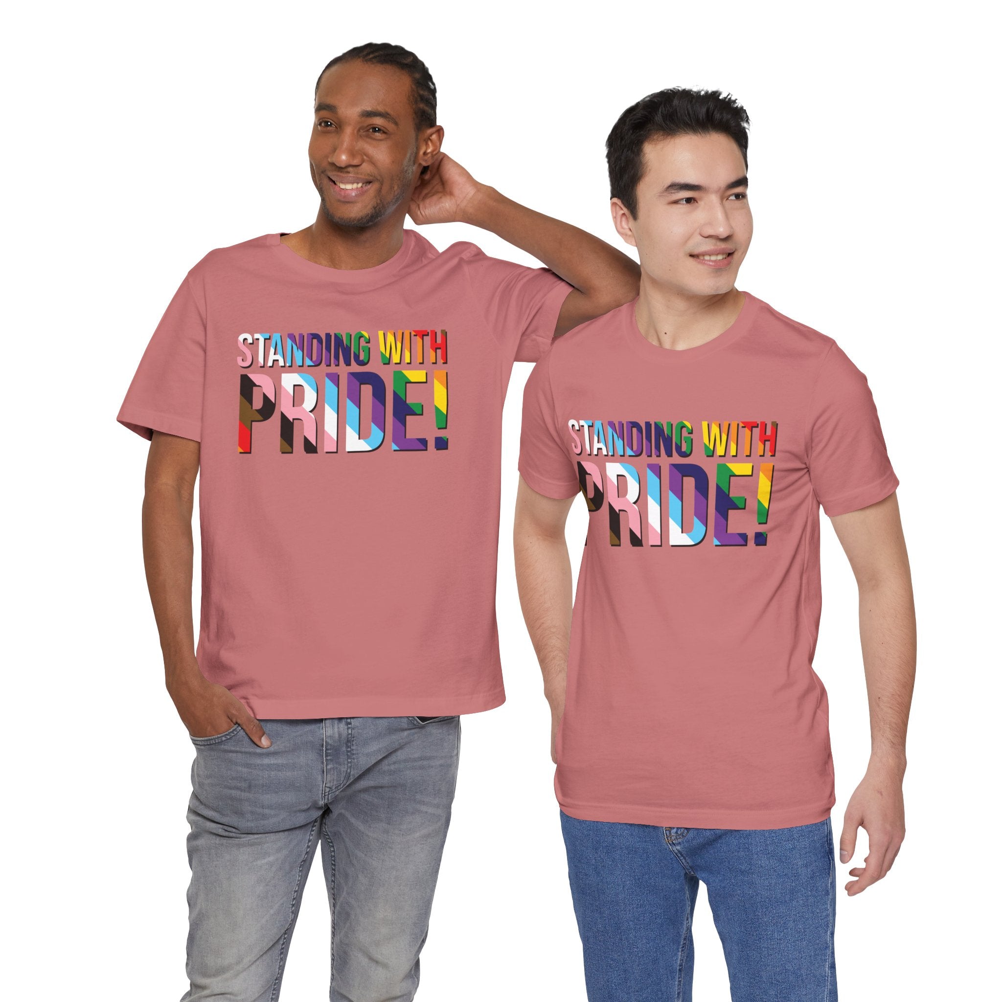Standing With Pride T-Shirt — Rainbow Ally LGBTQ+ Support Tee