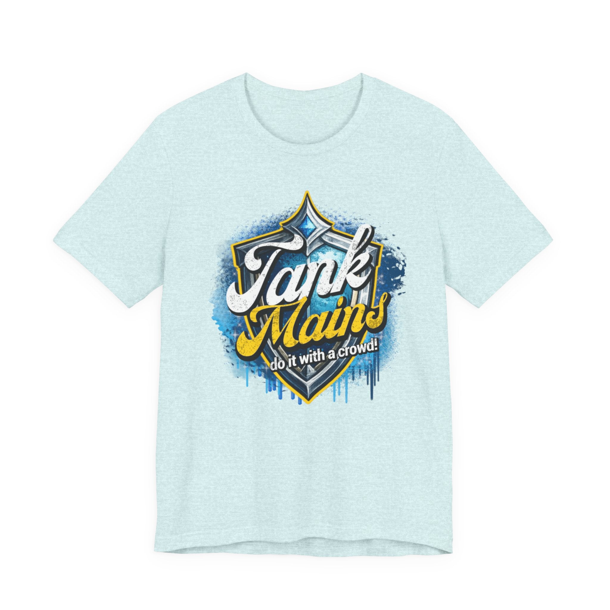 Tank Mains Gaming T‑Shirt — "Do It With a Crowd" Retro Esports Tee
